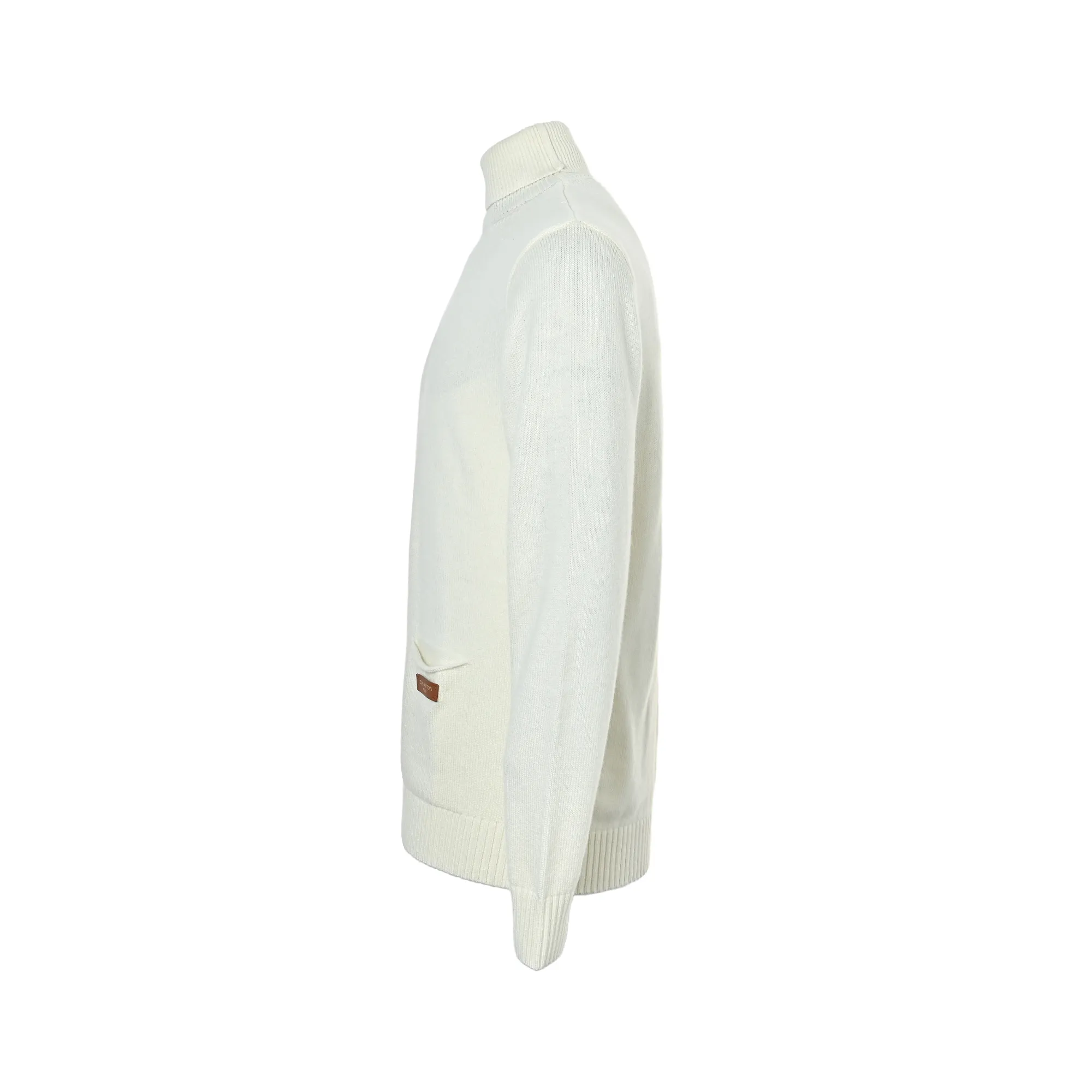 Louis Vuitton/Louis Vuitton pocket leather label turtleneck knitted sweater